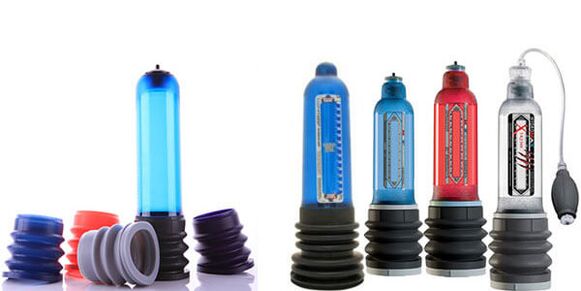 Types de pompes à vide pour l'agrandissement du pénis